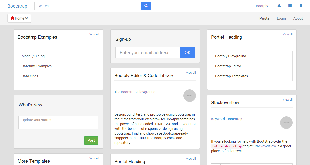 Google Plus Bootstrap