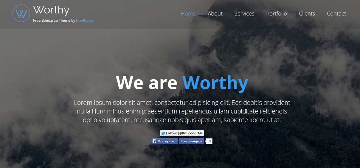Worthy Free Bootstrap Template