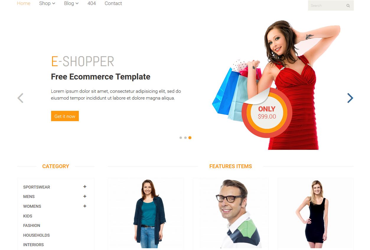 e-Shopper Responsive Design