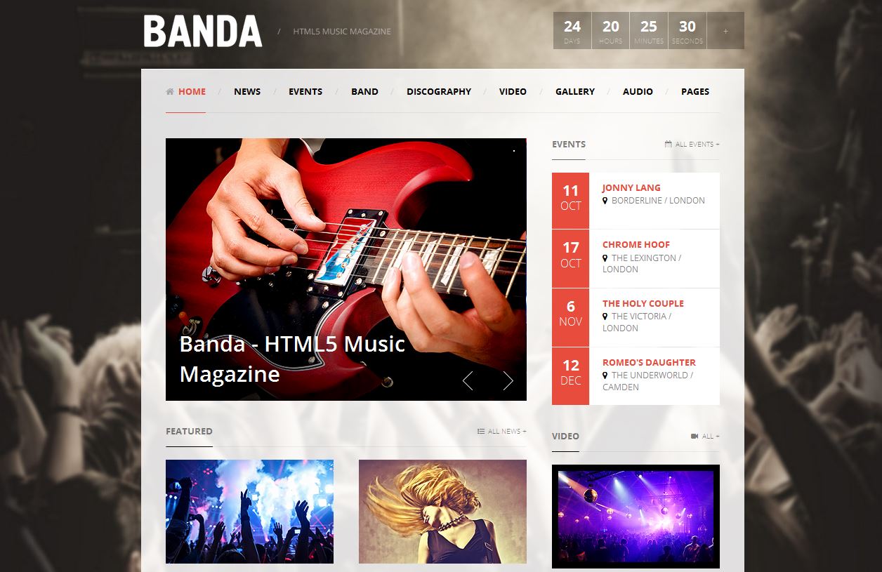 Banda HTML5 Music Magazine