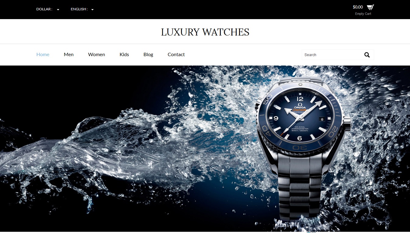 Luxury Watches a Flat Ecommerce Bootstrap Responsive
