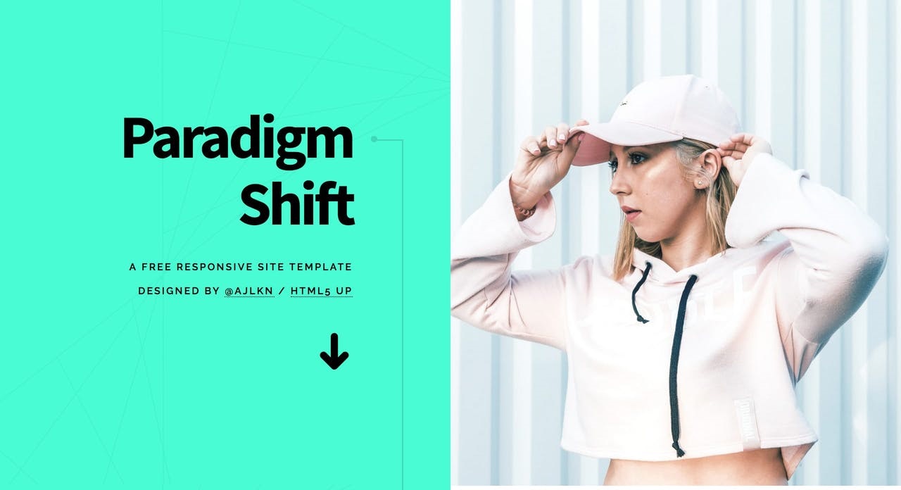 Paradigm Shift One Page HTML Template 