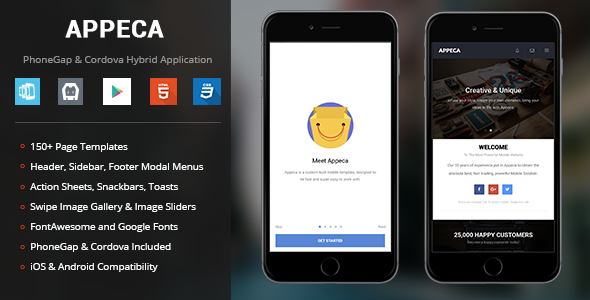 Appeca - PhoneGap & Cordova Mobile App 