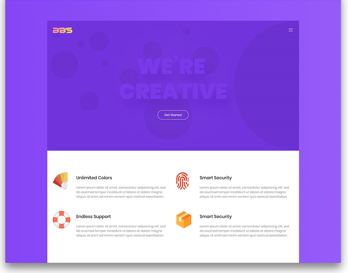 BBs free small company website template