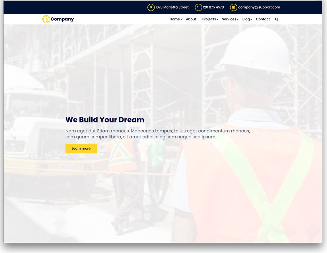 Celt construction company website template