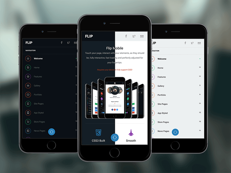 Flip 3D themes SEO PhoneGap & Cordova Mobile App 