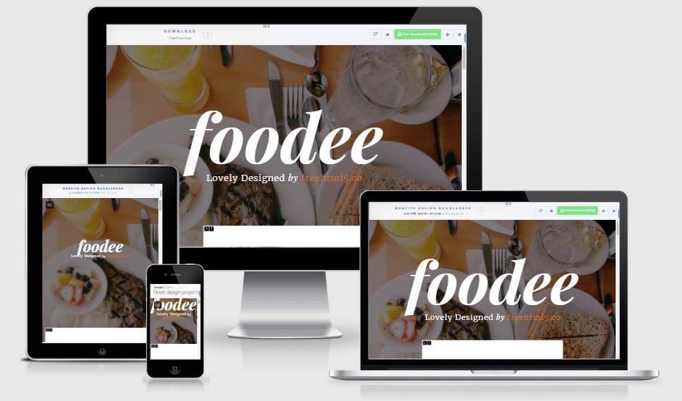 Foodee free restaurant bootstrap template