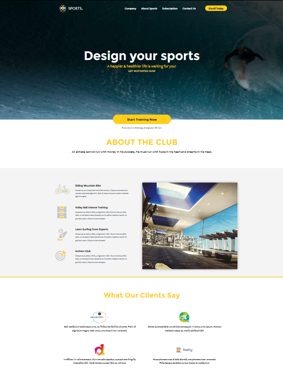 Sports Free CSS Template