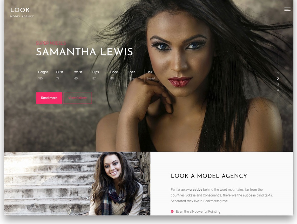 Look Model Agency free template