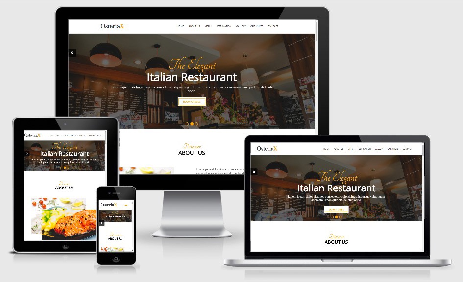OsteriaX Bootstrap based free restaurant template