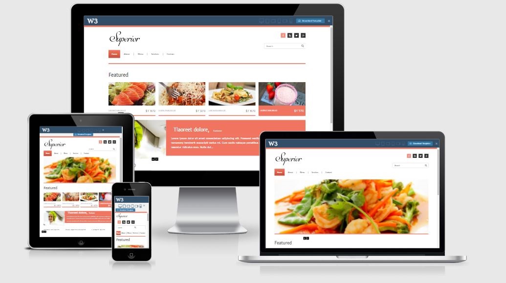 The Superior - A Bootstrap based free restaurant template