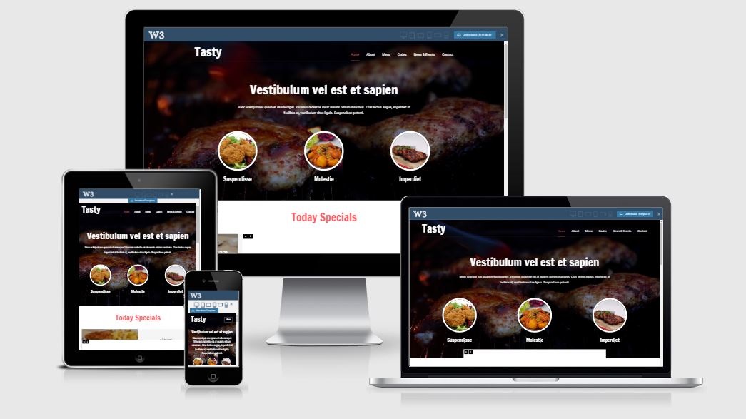 Tasty - A Bootstrap based free restaurant template