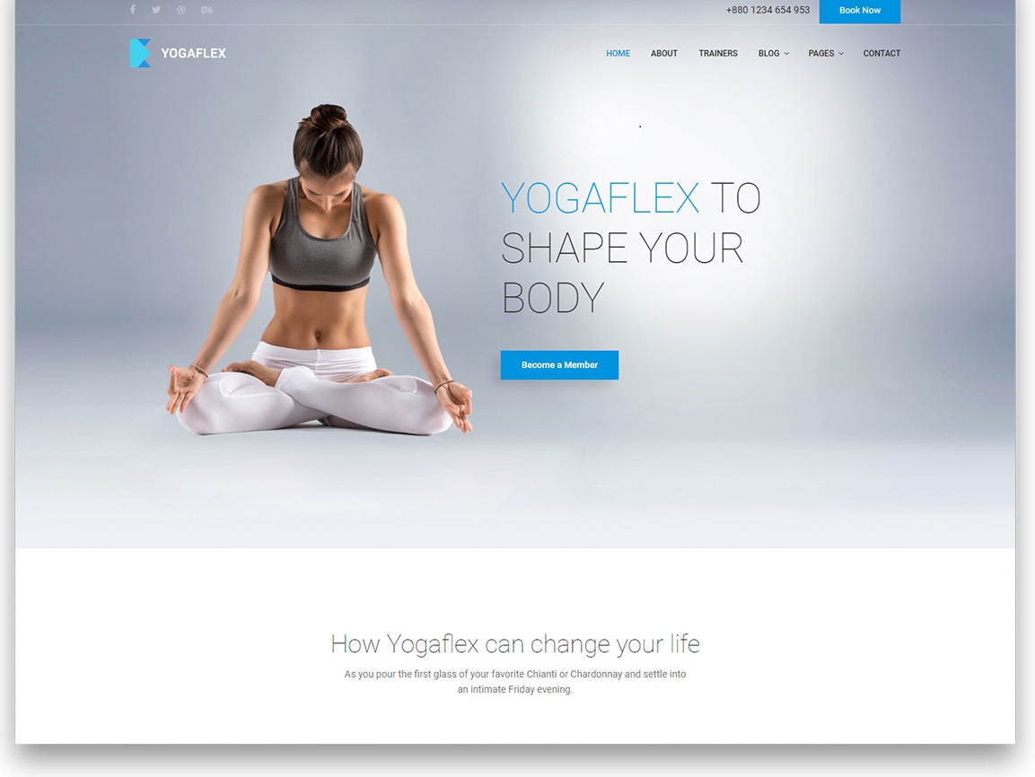Yoga Flex free template
