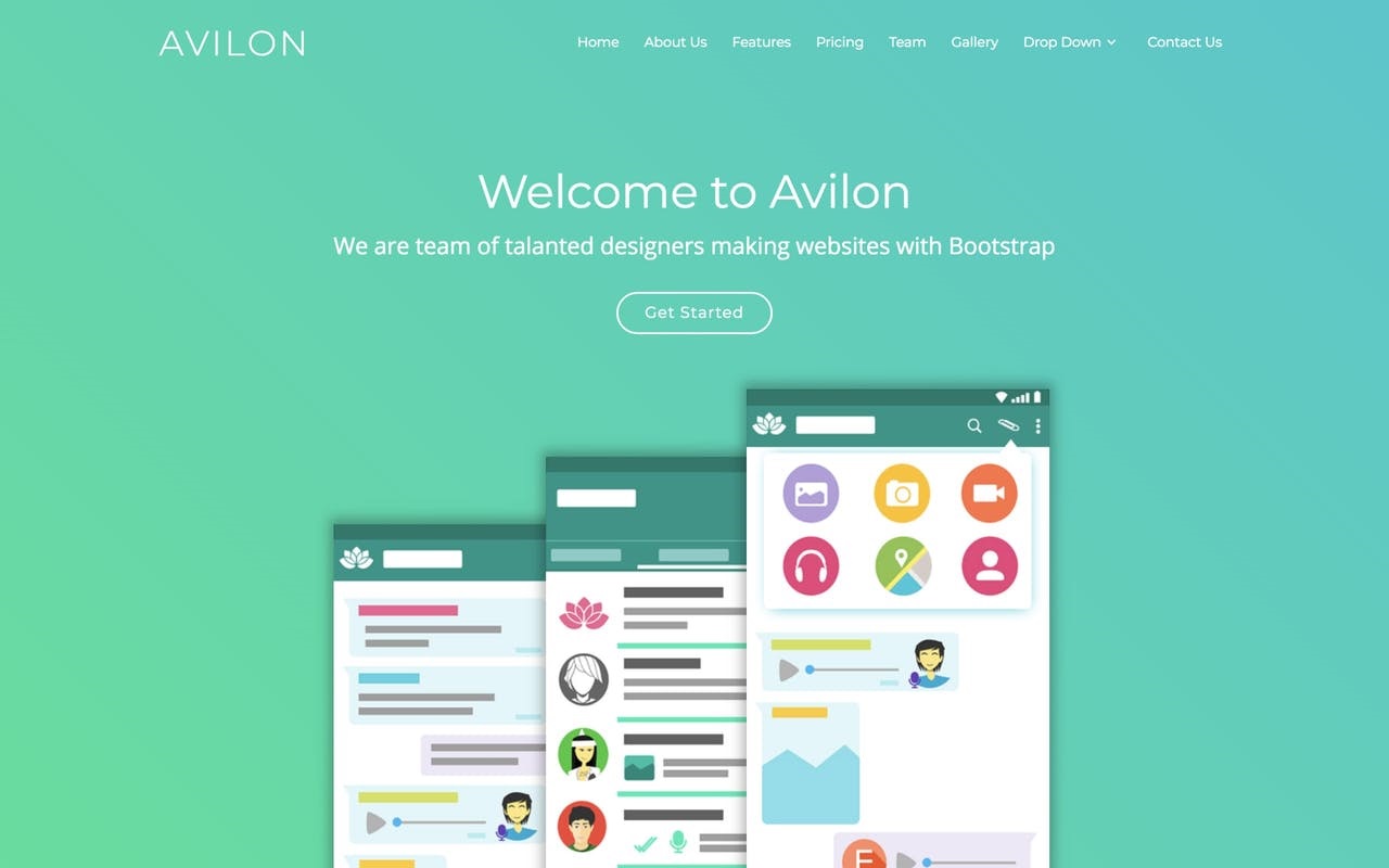 Avilon One Page HTML Template 