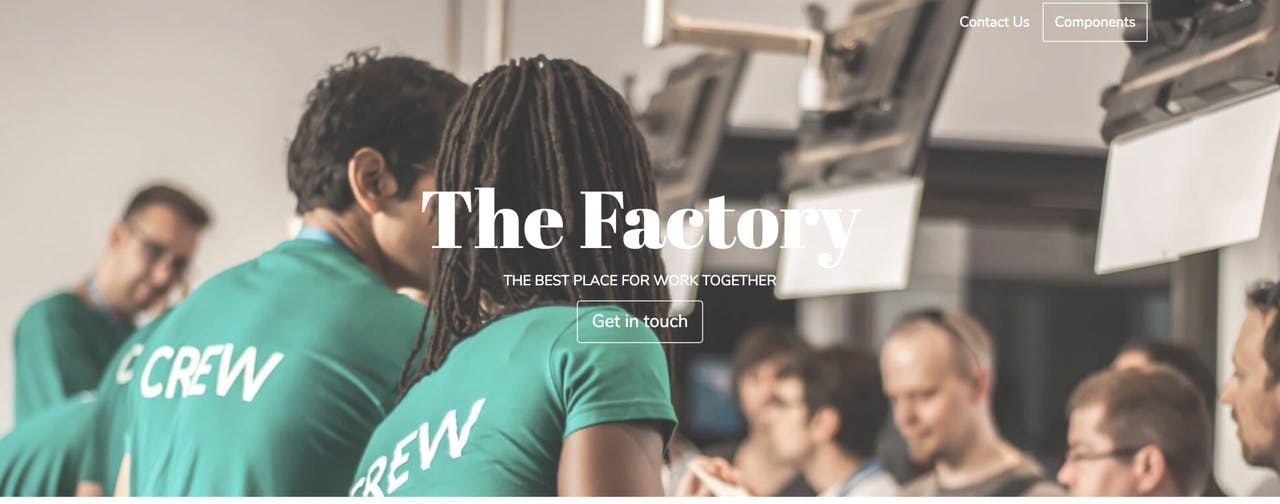 Factory One Page HTML Template