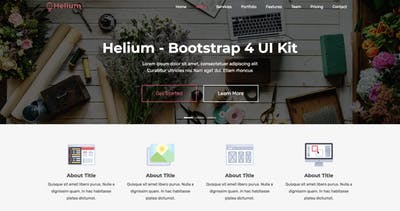 Helium One Page HTML Template