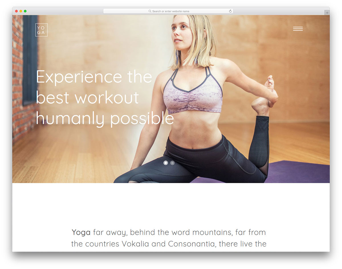 Yoga Studio free template
