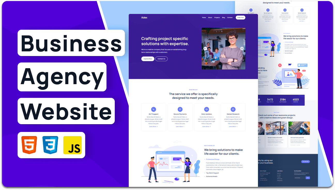 Adex - A Fully Responsive Business Agency Website Template