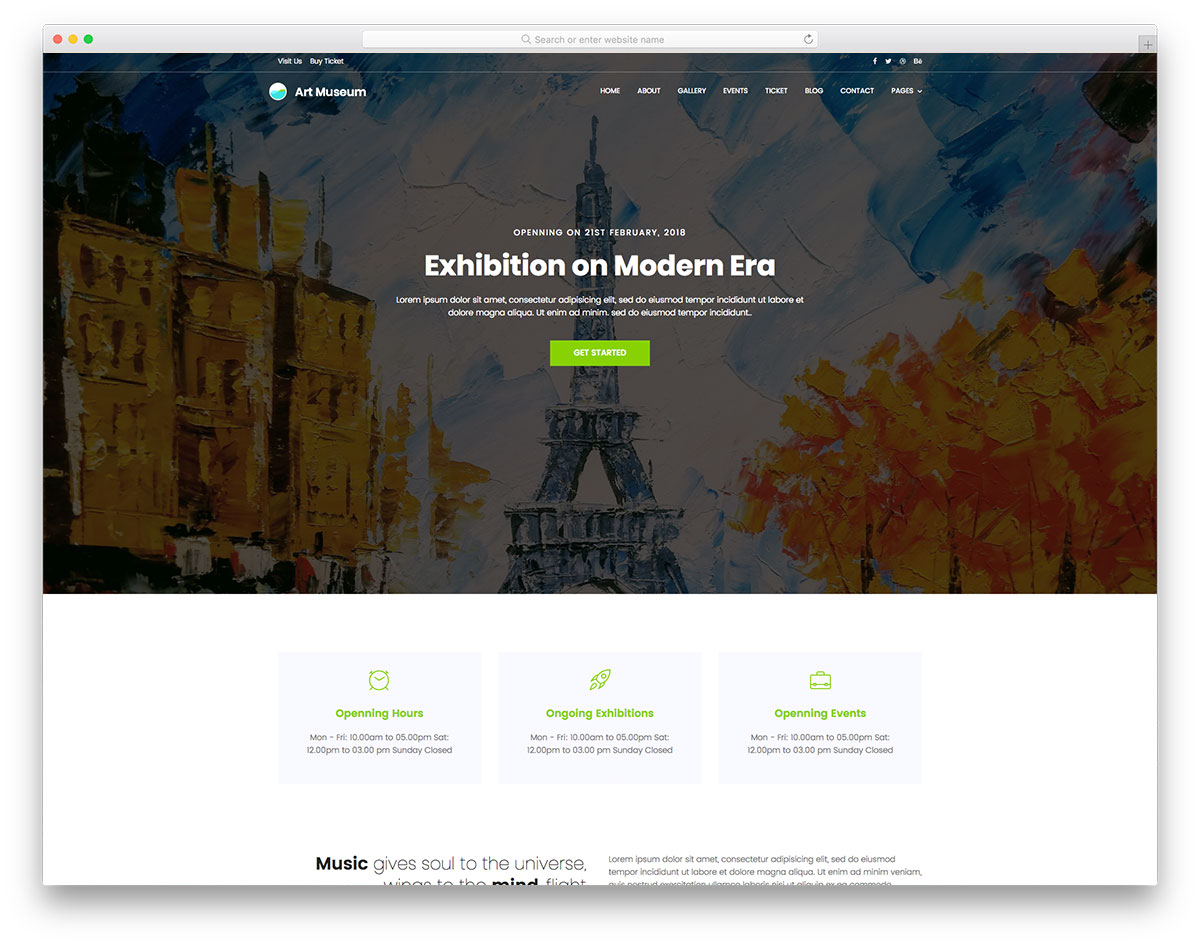 Art Museum free template