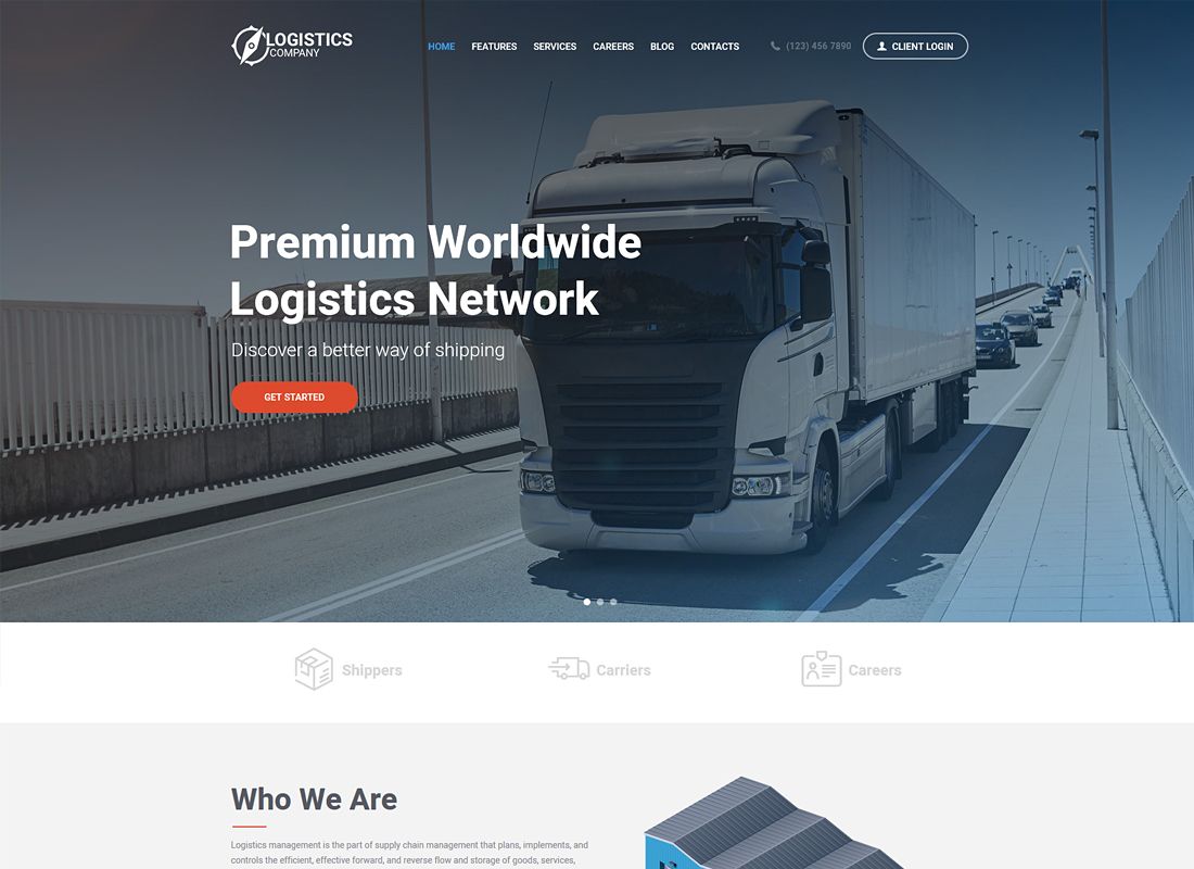 Logistics Company | Logistics / Transportation / Warehousing WordPress Theme