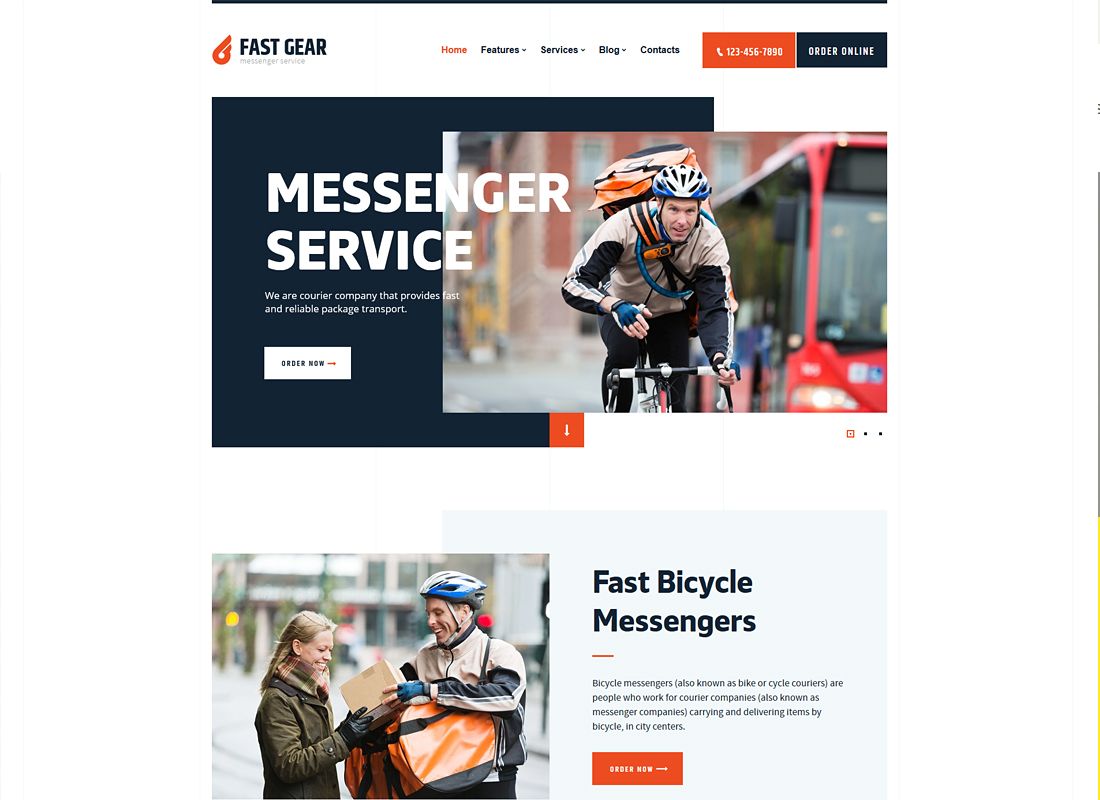 Fast Gear | Courier and Delivery Services WordPress Theme
