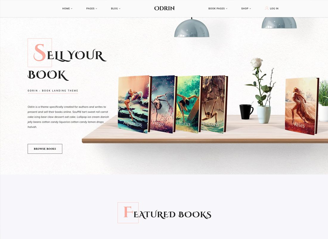 Odrin | Book Selling WordPress Theme for Writers and Authors