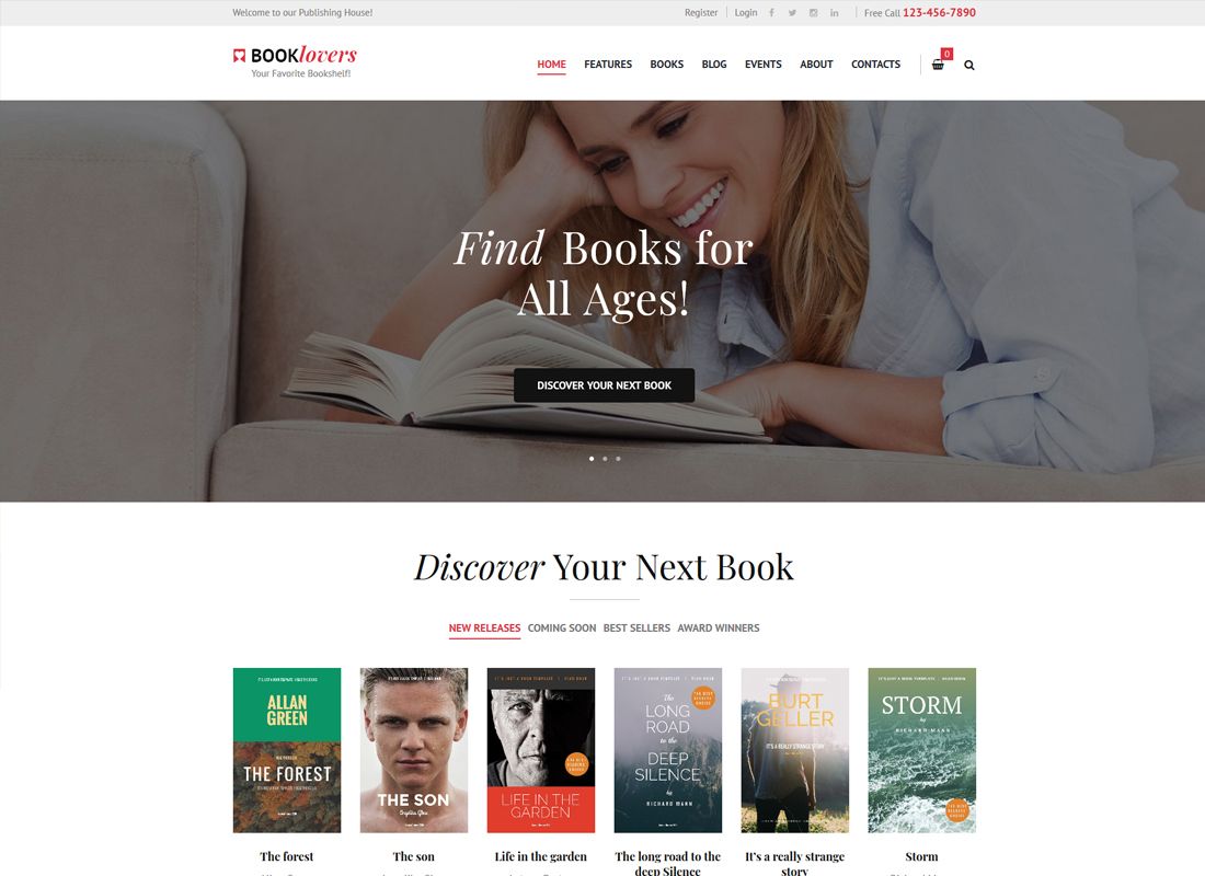 Booklovers | Publishing House & Book Store WordPress Theme