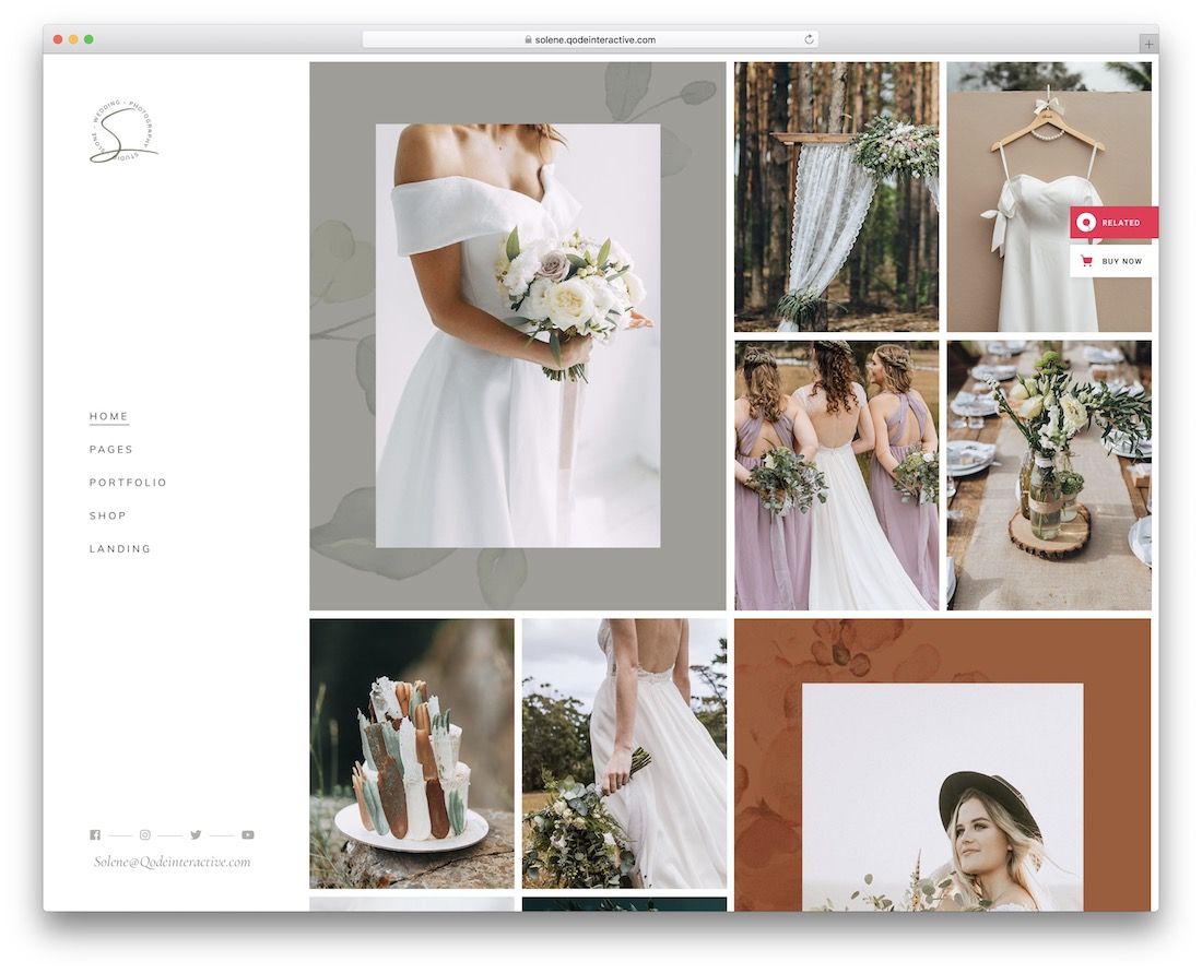 solene wedding photography wordpress theme