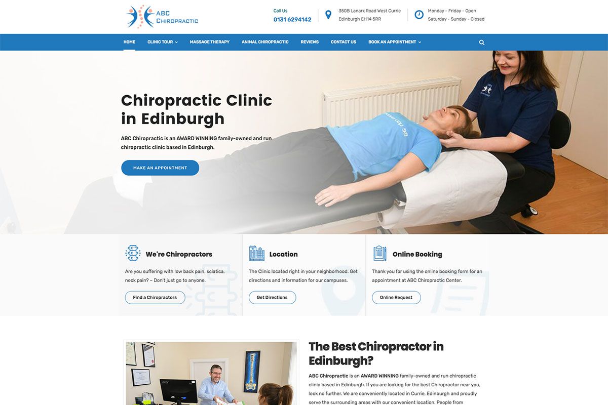 ABC Chiropractic website design