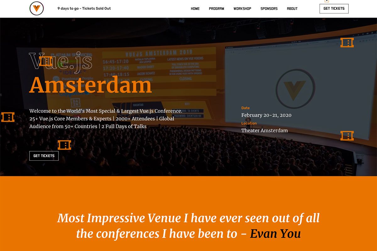 VueJS conference design