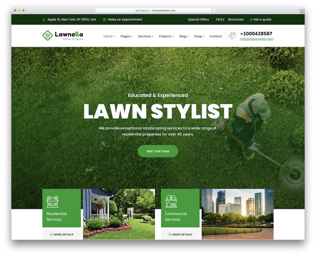 lawnella landscaping wordpress theme