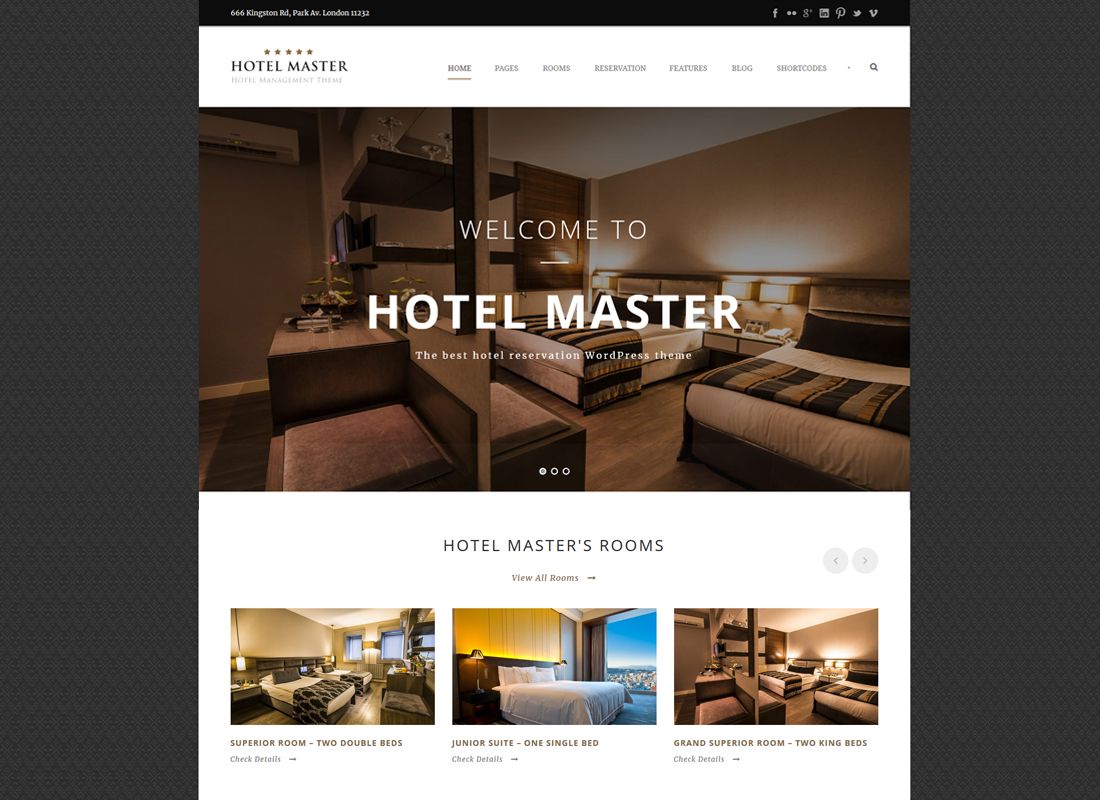 Hotel Master | Hotel Booking WordPress Theme