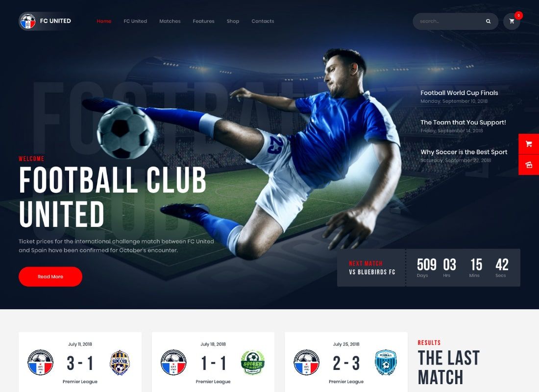 FC United | Football, Soccer, Sports WordPress Theme