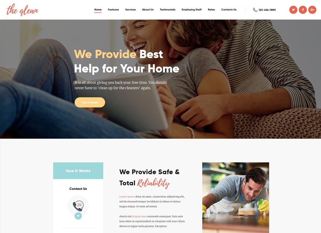 The Qlean - Cleaning Company WordPress Theme