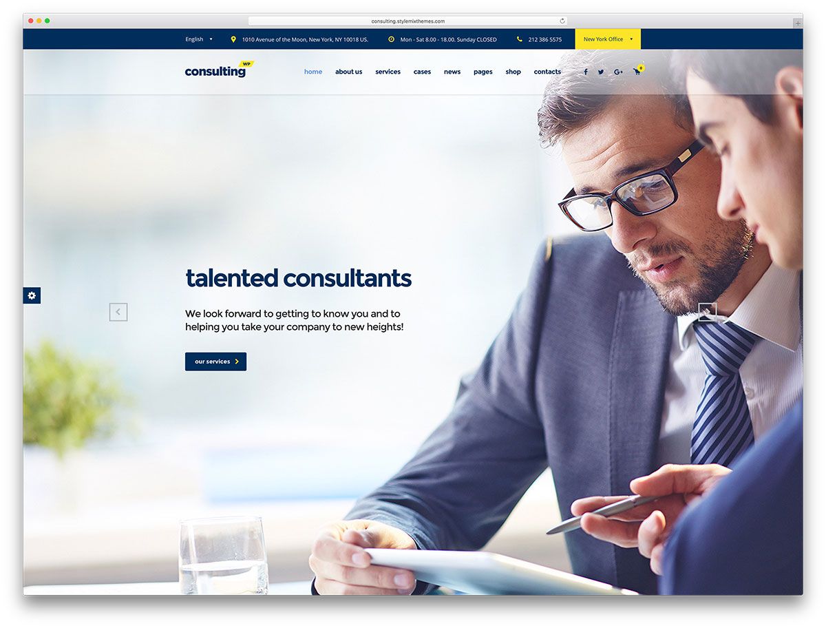 consulting - finance services wordpress theme