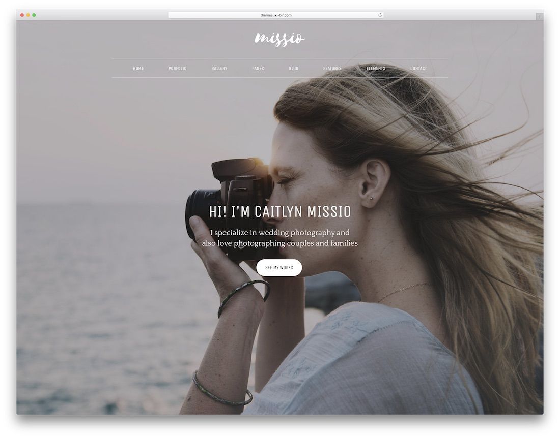 missio photography website template