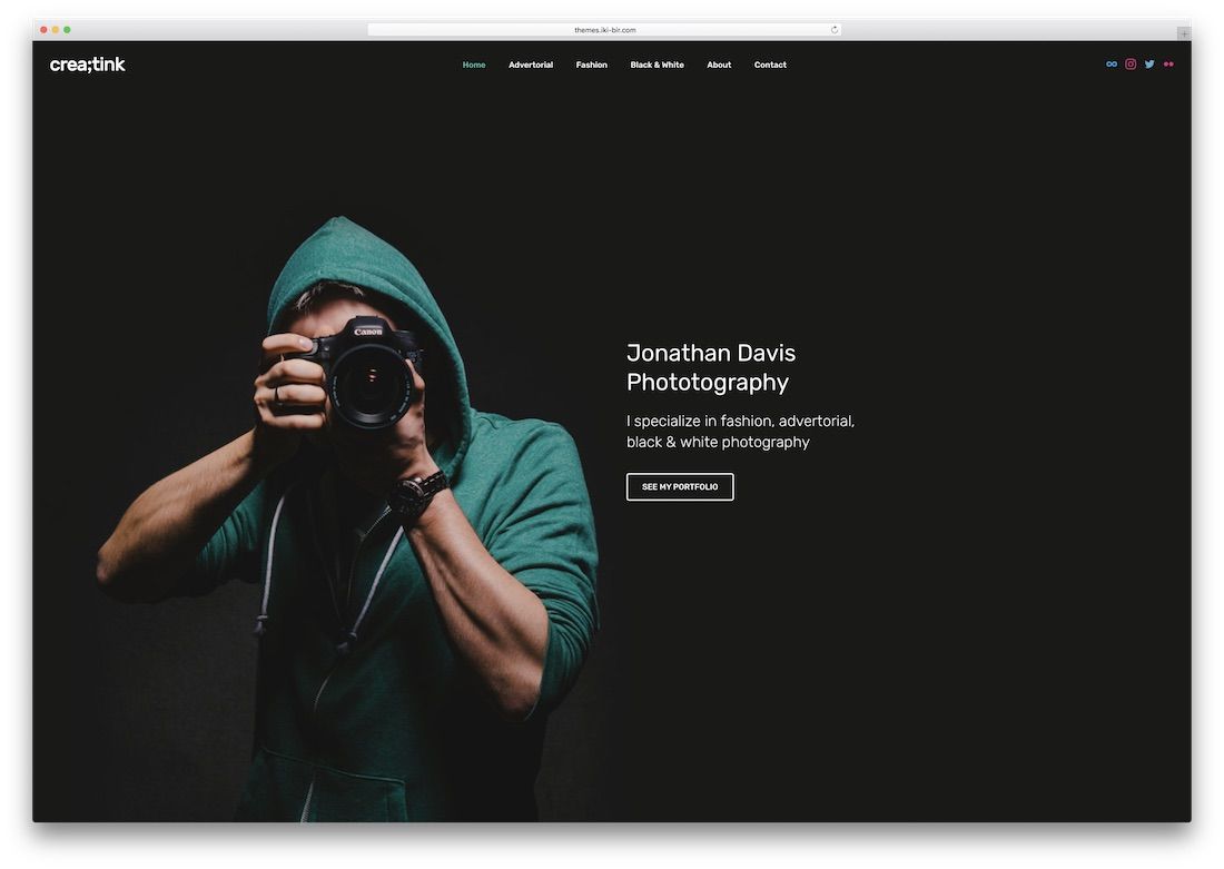 creatink photo website template