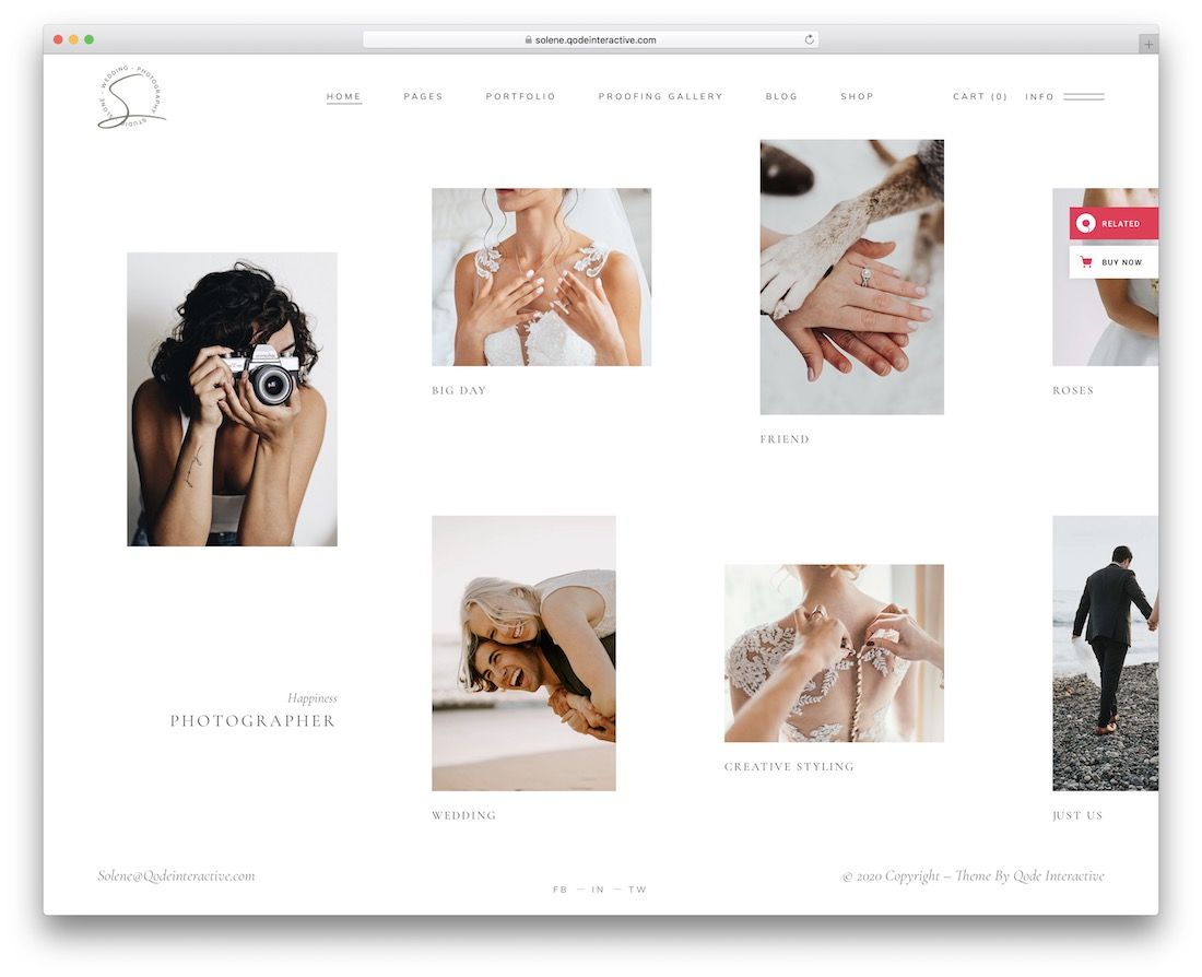 solene photography website template