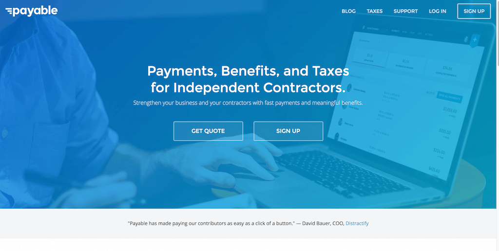 Payable Contractor Payments Benefits Taxes