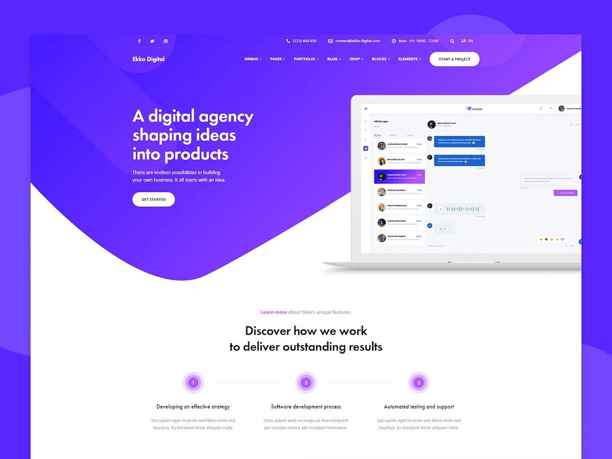 ekko software company theme