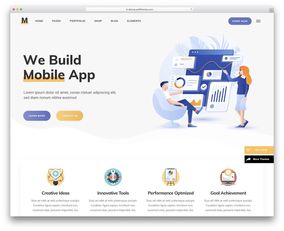 milu software company website template