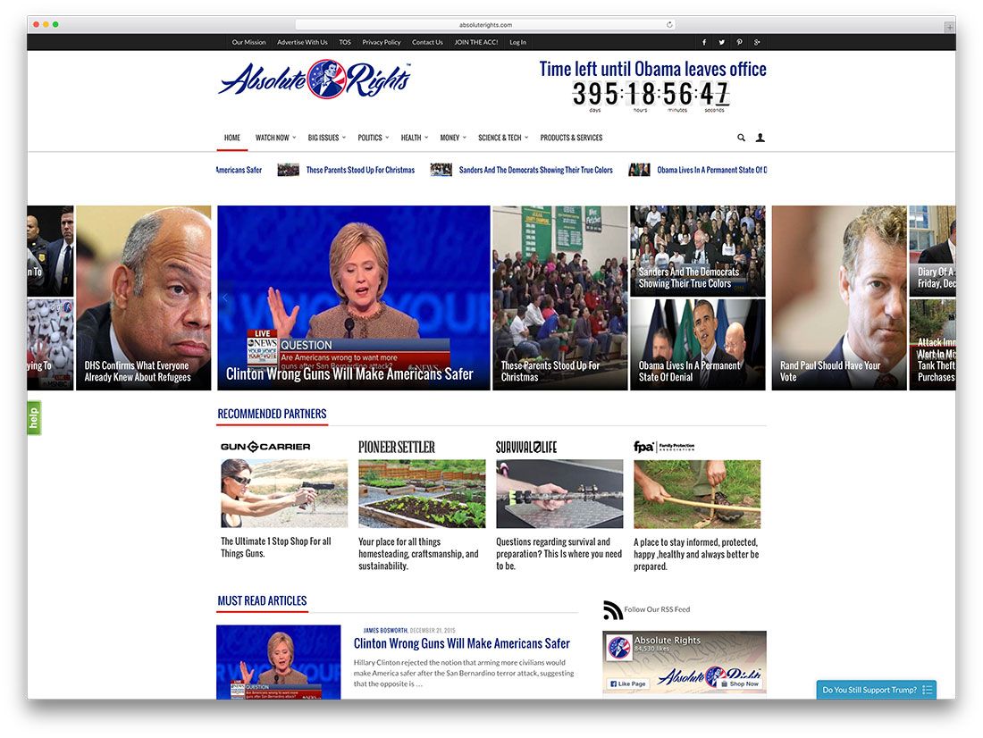 absoluterights-political-news-site-with-woocommerce