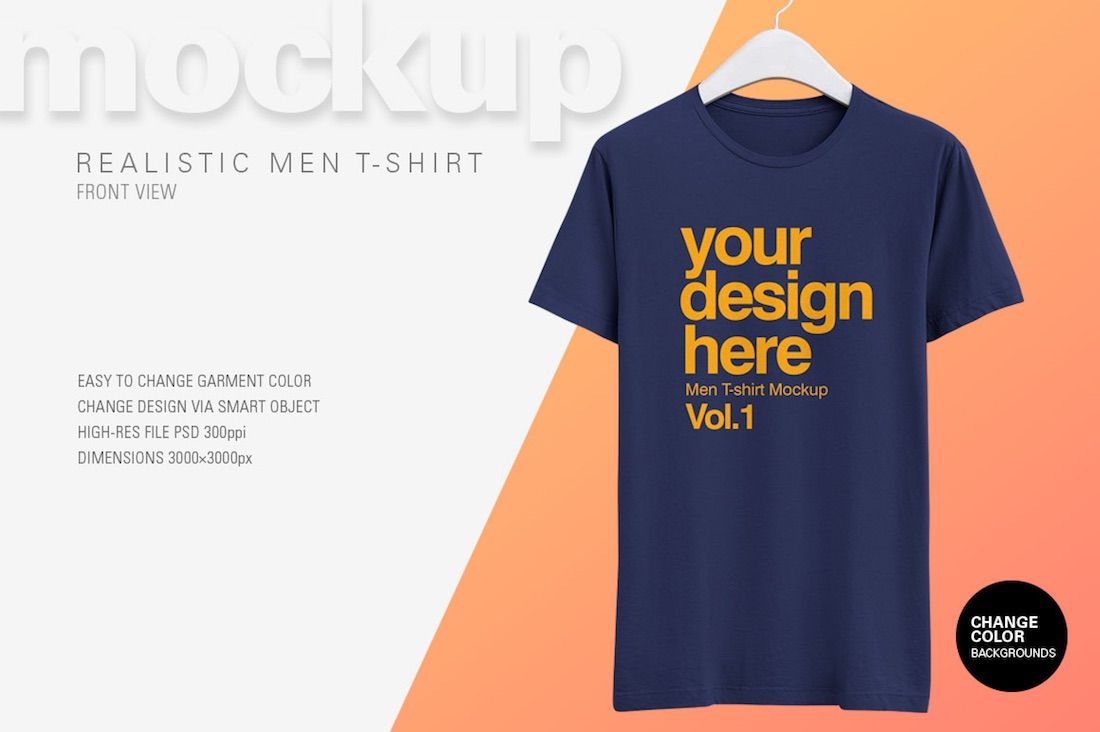 men t-shirt psd template free download