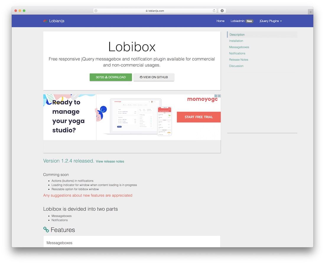 lobibox jquery notification plugin