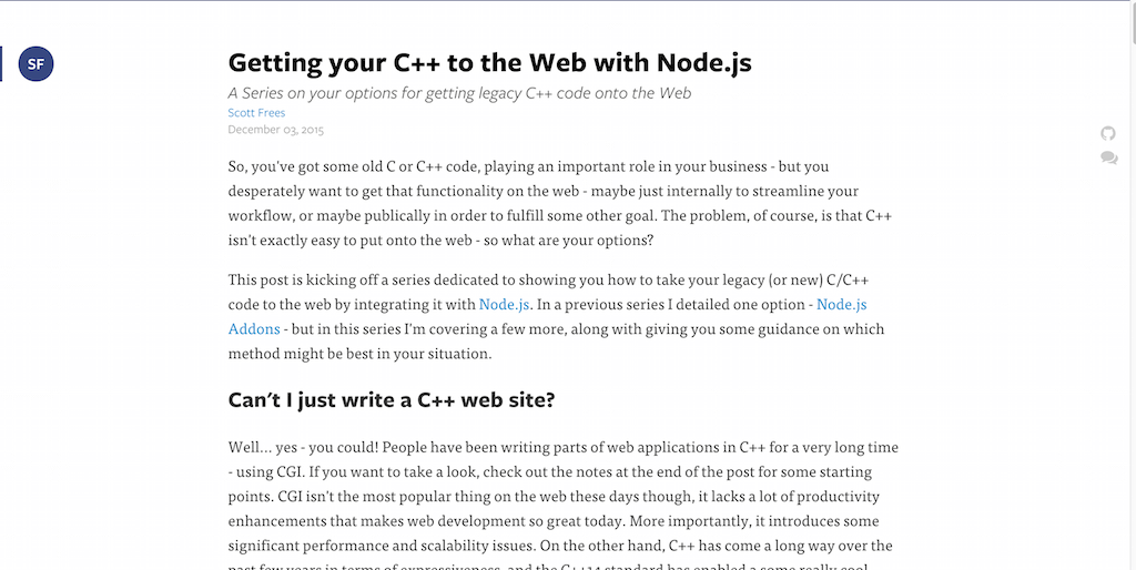 Getting your C++ to the Web with Node.js