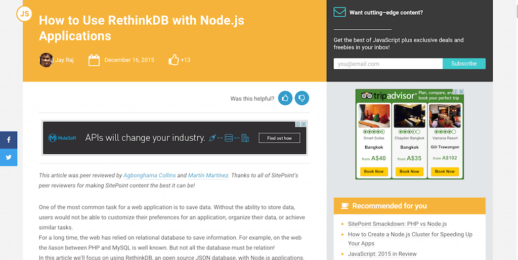 How to Use RethinkDB with Node.js Applications