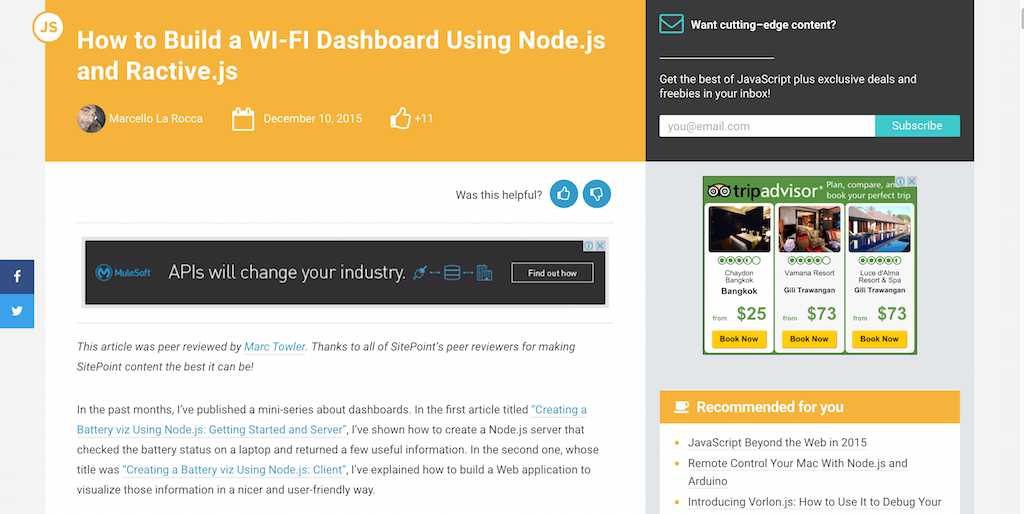 How to Build a WI-FI Dashboard Using Node.js and Ractive.js
