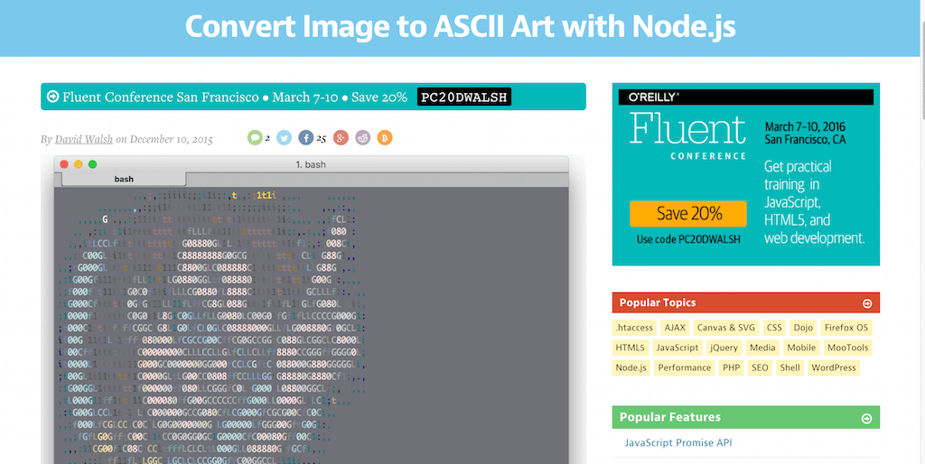 Convert Image to ASCII Art with Node.js
