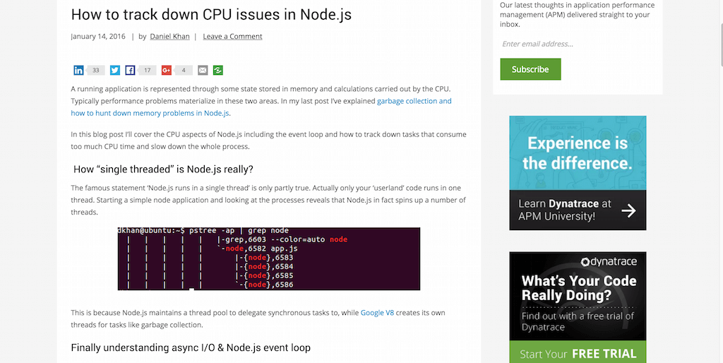 How to track down CPU issues in Node