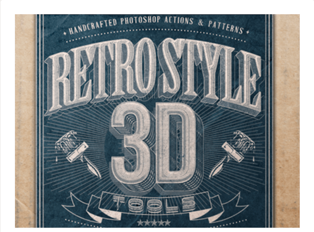 Retro Style 3d Tools